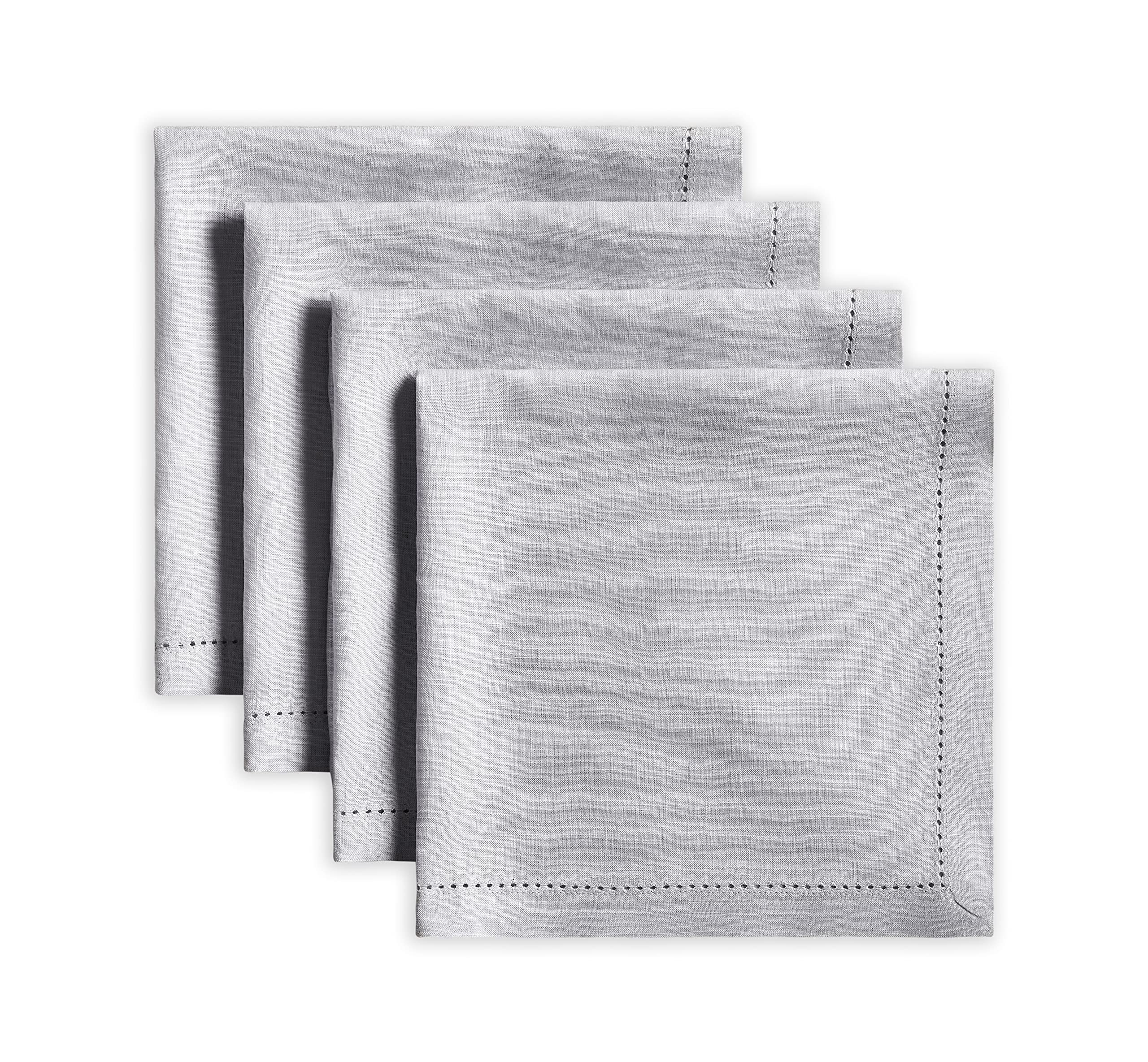 Maison d'Hermine Avignon Microchip-Servietten 100 % Leinen weich und bequem - perfekt für Familienessen - Hochzeiten (4 